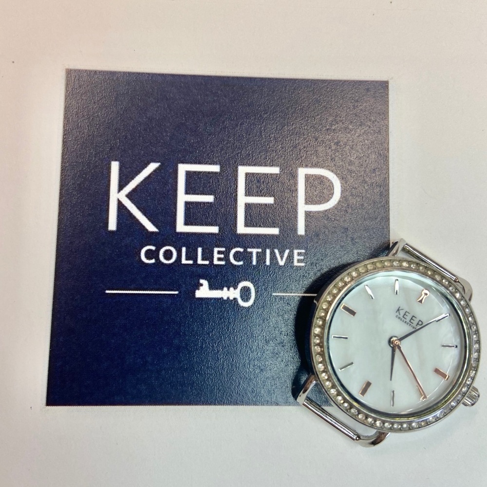 ⏰ KEEP Collective Round Watch- Pavé Silver diamond